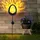 ETC Shop Solarleuchte Flamme Metall Glas H 93 cm 3er Set gelb