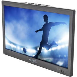 Xoro PTL 1015 V2: 10,1“ Tragbarer Fernseher mit DVB-T2 Tuner, 3500 mAh Akku, USB 2.0 Mediaplayer, inklusive Antenne und KFZ‐Kabel (12‐24V)