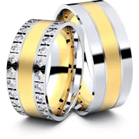 Trauringe Bad Salzuflen 750er Weifl-/Gelbgold - 4374