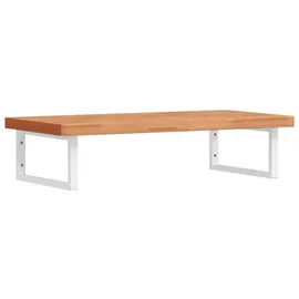 vidaXL Waschbeckenregal Wandmontage Stahl und Massivholz Buche
