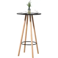 CLP Stehtisch Livia rund natura/schwarz