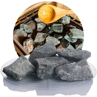 Schicker Diabas Deutsche Saunasteine 50-80 mm, 20 kg)