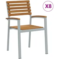 VidaXL Stapelbare Gartenstühle 8 Stück Solid Wood Akazie und