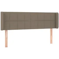 VidaXL LED Kopfteil Taupe 147x16x78/88 cm Stoff