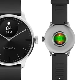 Withings ScanWatch Light 37 mm schwarz, Sport Fluorelastomer-Armband schwarz