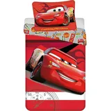 Jerry Fabrics Cars Baumwolle Rot 140 x 200 cm + 70 x 90 cm