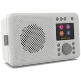 Pure Elan Connect tragbares DAB+ Radio mit Bluetooth 5.0 (DAB/DAB+ & UKW Radio, TFT Farbdisplay, 20 Senderspeicher, Preset-Tasten, 3.5mm Klinkenstecker, Batteriebetrieb möglich, USB) Stone Grau