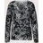 Madeleine V-Pullover mit Unikat-Print Schwarz / Grau 40/42