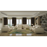 JVmoebel Sofa Ledersofa Couch Wohnlandschaft Garnitur Modern Sofa neu 3+2 Sitzer, Made in Europe weiß