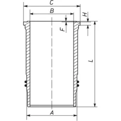 Zylinderlaufbuchse MAHLE 001 LW 00141 001