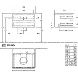 Villeroy & Boch Antao K18_1 600x360x500mm
