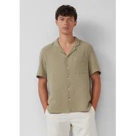 s.Oliver Resort Fit: Luftiges Kurzarmhemd aus Musselin - XL