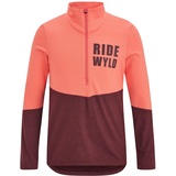 Ziener JOKKA Skipullover Skirolli Funktions-Shirt | warm elastisch PFC frei, vibrant peach, 164