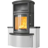 Kaminofen Hark 44-5.34 GT ECOplus RUA 5 kW - Ofenkacheln: deco-schiefer - Korpus: titan
