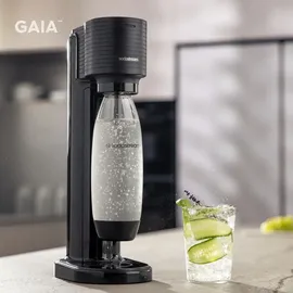 Sodastream Gaia schwarz + PET-Flasche + Zylinder