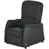 HIMOLLA Fernsehsessel 7568 Leder 77 x 104 x 85 cm Schwarz elektrisch