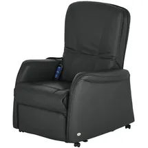 HIMOLLA Fernsehsessel 7568 Leder 77 x 104 x 85 cm Schwarz elektrisch