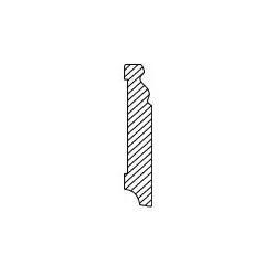 Sockelleiste Massivholz Astrein 2,4 m 7 x 23 mm profiliert weiß deckend