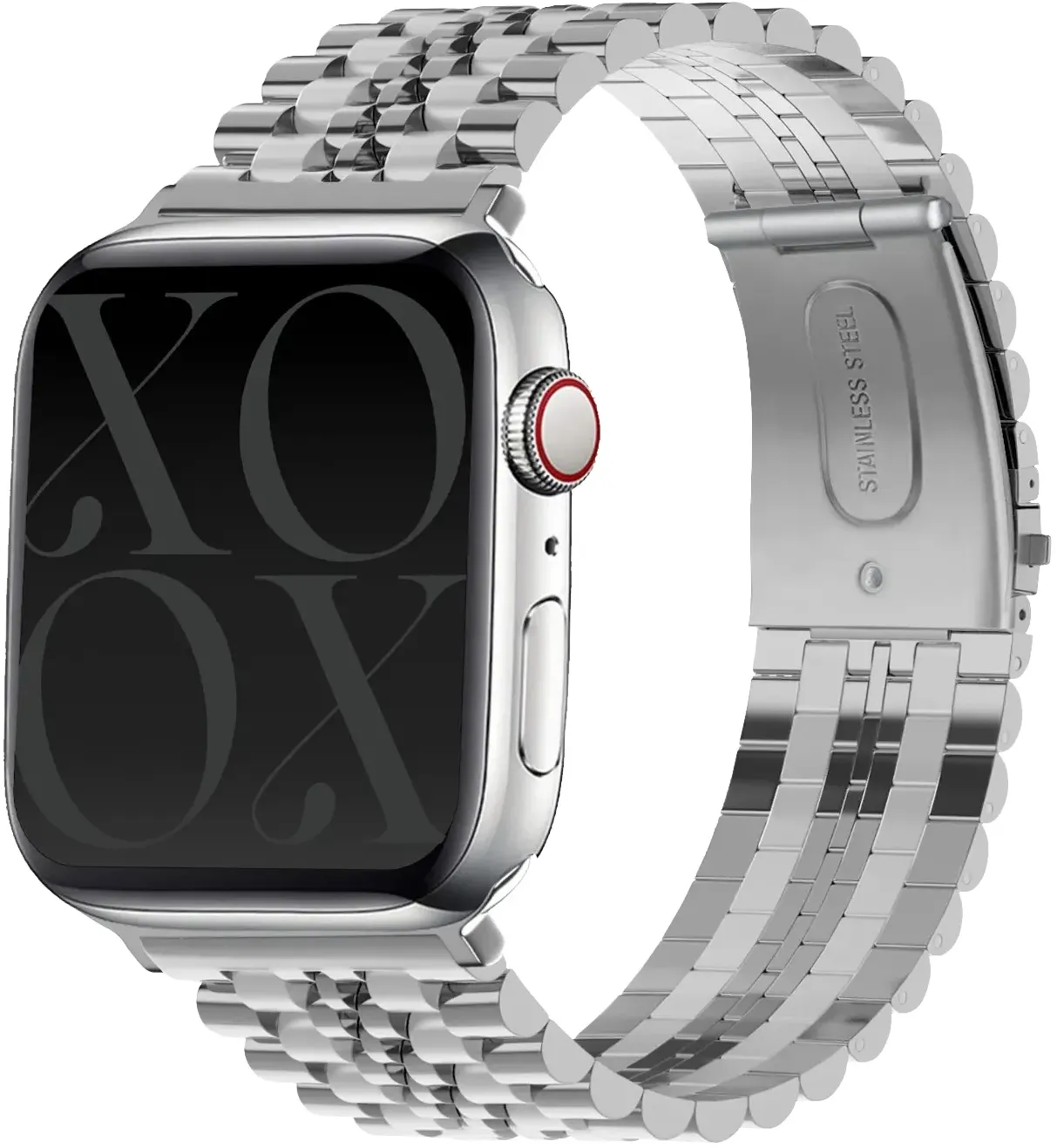 xoxo Wildhearts Apple Watch Armband Stahl für Apple Watch - Wildhearts Silber - Butterfly-Verschluss