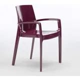 Cream Grand Soleil Stapelbare Polypropylen Stühle mit Armlehnen Küche Bar - Lila