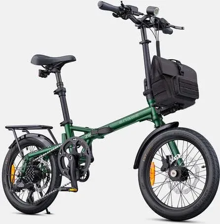 ENGWE Zip 250 W Leichtes E-Bike, max. Traglast 120 kg, Drehmomentsensor, klappbar, grün