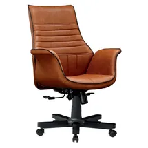 JV moebel Chefsessel Bürostuhl Holz Braun