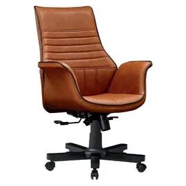 JV moebel Chefsessel Bürostuhl Holz Braun