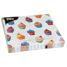 Papstar Servietten, 3-lagig 1/4-Falz 33 cm x 33 cm Cocotte