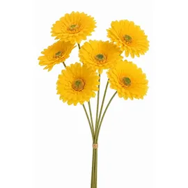 Decoris Gerbera 50cm 6 Stück Gelb