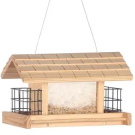 Dehner Natura Premium Futterhaus Aosta, ca. 17.5 x 19 x 28 cm, Hellbraun