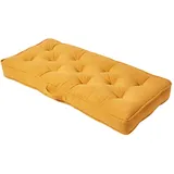 Homescapes Sitzauflage für Zweisitzer-sofa 100 x 48 cm – dickes Sitzkissen senfgelb