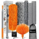luxuskollektion Staubwedel Teleskop waschbar 10 St. Orange/Grau