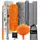 luxuskollektion Staubwedel Teleskop waschbar 10 St. Orange/Grau
