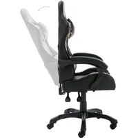 VidaXL Gaming Chair Schwarz und Tarnmuster Kunstleder schwarz