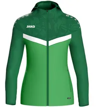 Jako Iconic Trainingsjacke mit Kapuze Damen 222 soft green/sportgrün 44