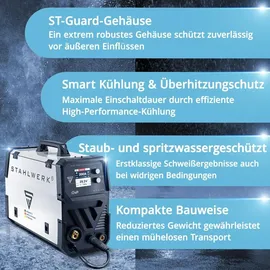 STAHLWERK Schutzgas-Schweißgerät MIG MAG 200 Doppelpuls Pro