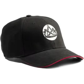 FHB Basecap LUIS Dachdecker, schwarz - schwarz