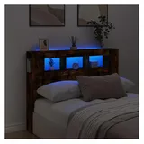 vidaXL LED-Kopfteil Räuchereiche 140x18,5x103,5 cm Holzwerkstoff