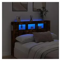 vidaXL LED-Kopfteil Räuchereiche 140x18,5x103,5 cm Holzwerkstoff