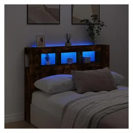 vidaXL LED-Kopfteil Räuchereiche 140x18,5x103,5 cm Holzwerkstoff