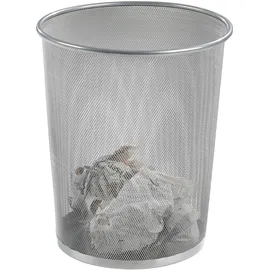 Home4You Papierkorb 20 l Silbergrau