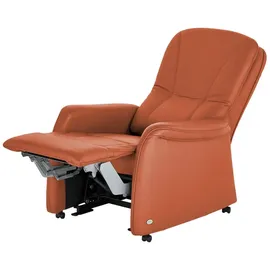 HIMOLLA Fernsehsessel 7568 Leder 77 x 104 x 85 cm Orange elektrisch