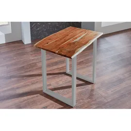SAM Outillage Bartisch Baumkante 80 x 80 cm Silber