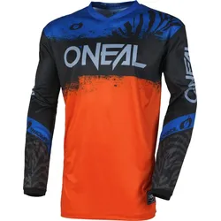 Oneal Element Shocker Kinder Motocross Jersey Kinder Motocross Trikot, blau-orange, Größe S