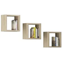 Akord Wandregal 25 x 25 x 15 cm Braun