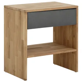 Home Affaire Nachttisch HOME AFFAIRE "Vinton", grau (steel, natur, natur), B:60cm H:65,5cm T:42cm, Tische, Nachttisch