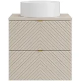 Vente-unique Einzelwaschtisch Dorioni Beige 60 cm