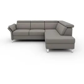 sit&more Ecksofa SIT & MORE "Vincenzo L-Form", grau (steelgrau), B:245cm H:84cm T:193cm, Sofas, Ecksofa, inklusive Kopfteilverstellung, wahlweise mit Bettfunktion, Bettkasten