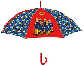 Kinder-Regenschirm Feuerwehrmann Sam rot