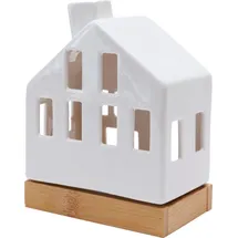 Trendline Lichthaus Keramik 9 cm weiß Figur